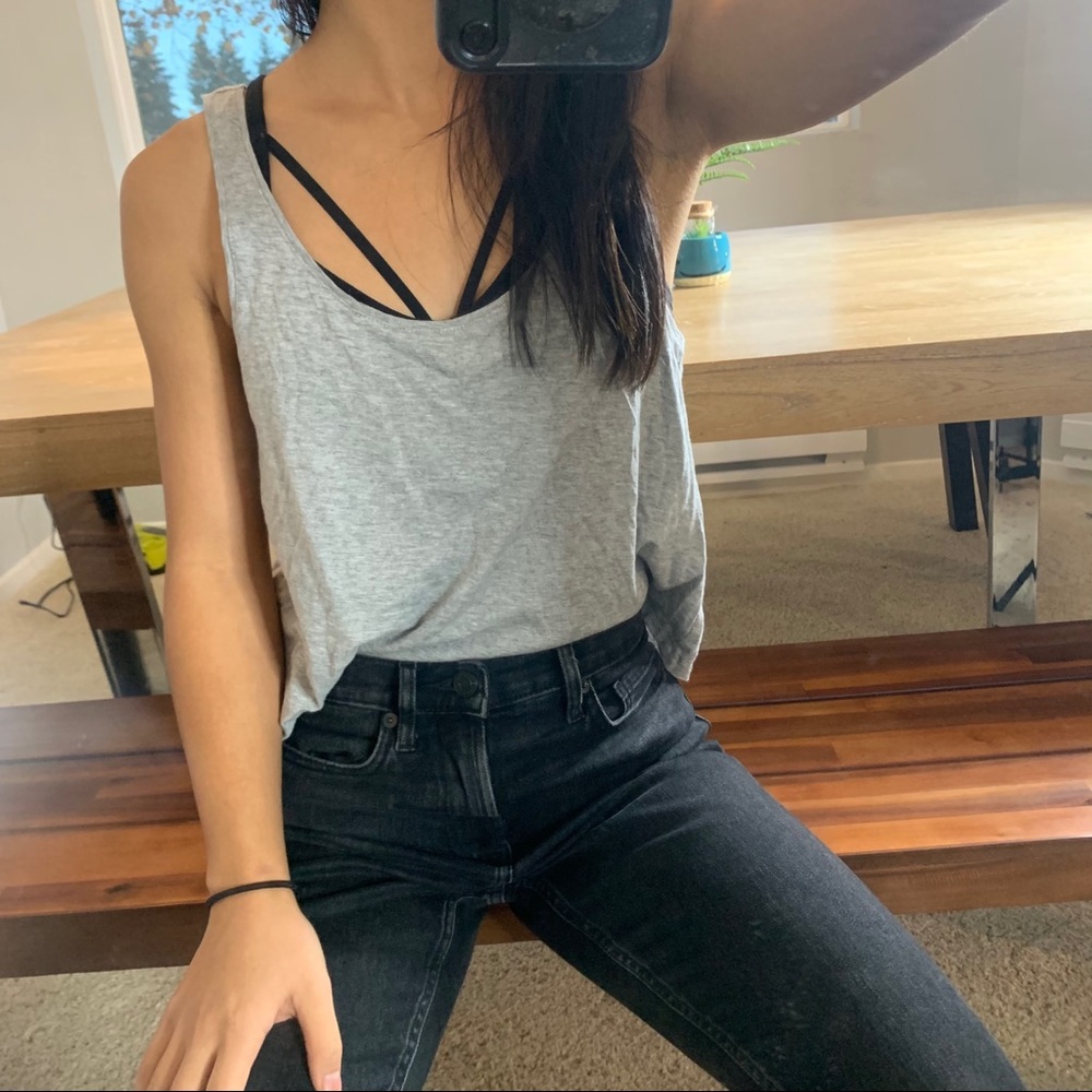 H&M XS Grey Basic Tank Top